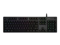 Logitech Gaming G512 - Clavier - backlit - USB - International US - commutateur : GX Brown Tactile - carbone 920-009352