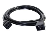 C2G 16 AWG 250 Volt 16 Amp Power Extension Cord - Rallonge de câble d'alimentation - IEC 60320 C20 pour IEC 60320 C19 - CA 250 V - 2 m - moulé - noir 80623