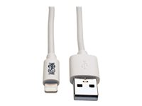Eaton Tripp Lite Series USB-A to Lightning Sync/Charge Cable (M/M) - MFi Certified, White, 6 ft. (1.8 m) - Câble de données /d'alimentation - USB mâle pour Lightning mâle - 1.83 m - blanc M100-006-WH
