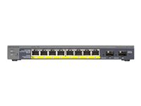 NETGEAR GS110TP - Commutateur - Géré - 8 x 10/100/1000 (PoE) + 2 x SFP - de bureau - PoE (46 W) GS110TP-200EUS