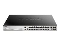 D-Link DGS 3130-30PS - Commutateur - L3 Lite - Géré - 24 x 10/100/1000 (PoE+) + 2 x 10 Gigabit Ethernet + 4 x 10 Gigabit SFP+ - de bureau, Montable sur rack - PoE+ (370 W) DGS-3130-30PS/E