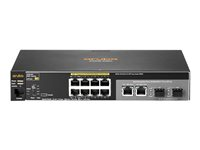 HPE 2530-8G-PoE+ Switch - Commutateur - Géré - 8 x 10/100/1000 (PoE+) + 2 x SFP Gigabit combiné - Ordinateur de bureau, Montable sur rack, fixation murale - PoE+ J9774A