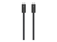 Apple Thunderbolt 4 Pro - Câble USB - 24 pin USB-C (M) pour 24 pin USB-C (M) - USB 3.1 Gen 2 / Thunderbolt 3 / Thunderbolt 4 - 3 m - support de guirlande Pâquerettes - noir MWP02ZM/A