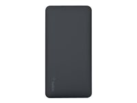 Belkin Pocket Power - Banque d'alimentation - 10000 mAh - 2.4 A - 2 connecteurs de sortie (USB) - sur le câble : Micro-USB - noir F7U039BTBLK