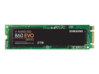 Samsung 860 EVO MZ-N6E2T0BW - Disque SSD - chiffré - 2 To - interne - M.2 2280 - SATA 6Gb/s - mémoire tampon : 2 Go - AES 256 bits - TCG Opal Encryption 2.0 MZ-N6E2T0BW
