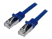 StarTech.com Câble réseau Cat6 blindé SFTP sans crochet - 5 m Bleu - Cordon Ethernet RJ45 anti-accroc - Câble patch - Cordon de raccordement - RJ-45 (M) pour RJ-45 (M) - 5 m - SFTP / 50 micromètres - CAT 6 - moulé, sans crochet - bleu N6SPAT5MBL