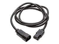 Tripp Lite 5ft Computer Power Cord Extension Cable C14 to C13 13A 16 AWG 5' - Rallonge de câble d'alimentation - IEC 60320 C14 pour IEC 60320 C13 - CA 100-250 V - 13 A - 1.52 cm - noir P004-005-13A