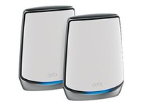 NETGEAR Orbi Système Wi-Fi RBK852 - - système Wi-Fi - (routeur, rallonge) - jusqu'à 350 m² - maillage - 1GbE, 2.5GbE - Wi-Fi 5, Wi-Fi 6 - Tri-bande RBK852-100EUS