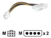 MCL Samar - Adaptateur secteur - Alimentation PCIe de 6 broches (M) pour alimentation interne 4 plots (M) - 15 cm MC607