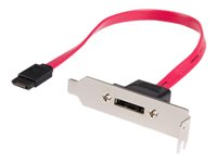 StarTech.com Equerre SATA vers eSATA de 30 cm - Panneau SATA interne vers externe - Serial ATA 150/300/600 - SATA (F) pour eSATA (M) - 30 cm - rouge - pour P/N: S251SMU33EP, S351BMU33ET, S351BMU33ETG, SDOCKU313E, SDOCKU33EF ESATAPLT1LP