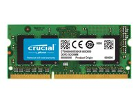 Crucial - DDR3 - module - 4 Go - SO DIMM 204 broches - 1333 MHz / PC3-10600 - CL9 - 1.35 / 1.5 V - mémoire sans tampon - non ECC - pour Apple iMac; Mac mini (milieu 2011); MacBook Pro (Après 2011, Début 2011) CT4G3S1339M