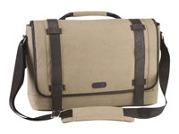Targus Canvas Laptop Messenger Bag for Men - Sacoche pour ordinateur portable - 15.6" - beige TBM06401EU