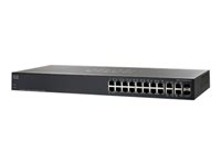 Cisco Small Business SG300-20 - Commutateur - C3 - Géré - 18 x 10/100/1000 + 2 x SFP Gigabit combiné - de bureau SRW2016-K9-EU