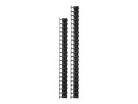 APC - Panneau d'agencement de câbles de rack - noir - 45U (pack de 2) - pour P/N: NBPD0160A, NBWL0355A, NBWL0356A, SMX3000HV-BR, SRT1000RMXLI, SRT1500RMXLA-NC AR7722