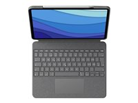 Logitech Combo Touch - Clavier et étui - avec trackpad - rétroéclairé - Apple Smart connector - QWERTZ - Suisse - sable - pour Apple 11-inch iPad Pro (1ère génération, 2e génération, 3ème génération) 920-010167