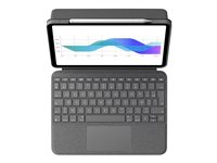 Logitech Folio Touch - Clavier et étui - avec trackpad - rétroéclairé - Apple Smart connector - AZERTY - Français - graphite - pour Apple 11-inch iPad Pro (1ère génération, 2e génération) 920-009746