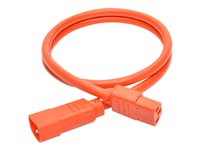 Tripp Lite 3ft Heavy Duty Power Extension Cord 15A 14 AWG C14 C13 Orange 3' - Rallonge de câble d'alimentation - IEC 60320 C14 pour IEC 60320 C13 - 91.4 cm - orange P005-003-AOR