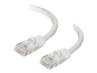 C2G Cat5e Booted Unshielded (UTP) Network Patch Cable - Cordon de raccordement - RJ-45 (M) pour RJ-45 (M) - 7 m - UTP - CAT 5e - moulé, sans crochet, bloqué - blanc 83266