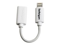 StarTech.com Adaptateur Apple Lightning vers Micro USB B - Câble de charge / synchronisation pour iPhone, iPod, iPad de 10cm - M/F - Blanc - Adaptateur Lightning - Lightning (M) pour Micro-USB de type B (F) - 10.15 cm - double blindage - blanc - pour Apple iPad/iPhone/iPod (Lightning) USBUBLTW