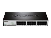 D-Link DES 1024D - Commutateur - non géré - 24 x 10/100 - de bureau, Montable sur rack DES-1024D