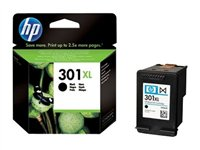 HP 301XL - 8 ml - à rendement élevé - noir - original - blister - cartouche d'encre - pour Deskjet 1050A J410, 1051A J410, 10XX, 10XX J410, 15XX, 2000, 2050 J510, 2050A J510, 2054A J510, 25XX, 3000, 3050 J610, 3050A J611, 3052A J611, 3054A J611, 3055A J611, 3057A J611, 3059A J611, 3510; Envy 450X, 553X; Officejet 26XX, 46XX CH563EE#301