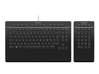 3Dconnexion Keyboard Pro with Numpad - Ensemble de clavier et pavé numérique - USB - QWERTY - Nordique 3DX-700094