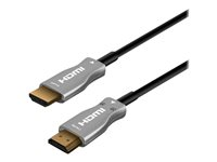 MCL - Câble HDMI avec Ethernet - HDMI mâle pour HDMI mâle - 15 m - fibre optique - noir - support 4K, actif MC385FO-15M