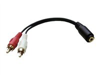 MCL Samar CG-713HQC - Adaptateur audio - RCA (M) pour stereo mini jack (F) - 10 cm CG-713HQC