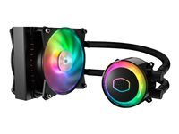 Cooler Master MasterLiquid ML120R RGB - Système de refroidissement liquide de processeur - (pour : LGA775, LGA1156, AM2, AM2+, LGA1366, AM3, LGA1155, AM3+, LGA2011, FM1, FM2, LGA1150, FM2+, LGA2011-3, LGA1151, AM4, LGA2066, LGA1200) - aluminium - 120 mm MLX-D12M-A20PC-R1