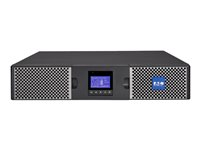 Eaton 9PX 2200i RT2U - Onduleur (montable sur rack / externe) - CA 200/208/220/230/240 V - 2200 Watt - 2200 VA - monophasé - RS-232, USB - connecteurs de sortie : 10 - PFC - 2U - 19" - noir / argent 9PX2200IRT2U-L