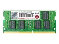 Transcend - DDR4 - module - 8 Go - SO DIMM 260 broches - 2400 MHz / PC4-19200 - CL17 - 1.2 V - mémoire sans tampon - non ECC - pour HP Portable 840 G5 Notebook, 840 G6 Notebook, 840r G4 Notebook TS1GSH64V4B