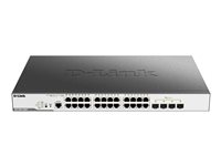 D-Link DGS 3000-28XMP - Commutateur - Géré - 24 x 10/100/1000 + 4 x Ethernet 10 Go SFP+ - Montable sur rack DGS-3000-28XMP