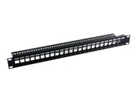 MCL Samar PB-UNI6A/24BN - Tableau de connexions - CAT 6a - STP - RJ-45 X 24 - noir - 1U PB-UNI6A/24BN