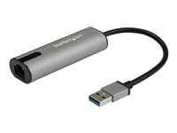 StarTech.com Carte réseau externe USB 3.0 vers 2.5 Gigabit Ethernet - Adaptateur 2.5GBASE-T - IEEE 802.3bz - Mac, Windows, Linux (US2GA30) - Adaptateur réseau - USB 3.0 - Ethernet 10M/100M/1G/2,5 Gigabit x 1 - noir, gris sidéral US2GA30