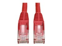 Tripp Lite 3ft Cat6 Gigabit Snagless Molded Patch Cable RJ45 M/M Red 3' - Cordon de raccordement - RJ-45 (M) pour RJ-45 (M) - 91 cm - UTP - CAT 6 - moulé, sans crochet, bloqué - rouge N201-003-RD