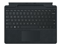 Microsoft Clavier Signature pour Surface Pro - Clavier - avec pavé tactile, accéléromètre, plateau de rangement et de chargement du Surface Slim Pen 2 - QWERTY - Anglais international - noir - commercial - pour Surface Pro 8, Pro X 8XB-00007